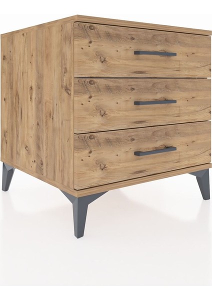 Kronos Komodin 3 Çekmeceli 60X59X64 Çam-Çam fırsatları