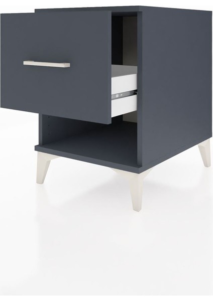 Kronos Komodin Tek Çekmeceli 44X59X64 Antrasit-Antrasit fırsatları