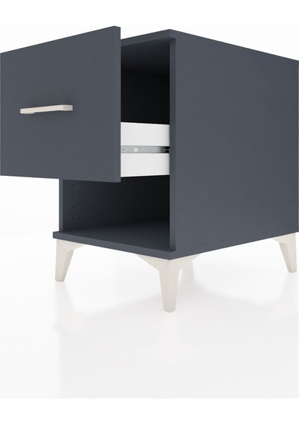 Kronos Komodin Tek Çekmeceli 44X59X64 Antrasit-Antrasit indirimleri