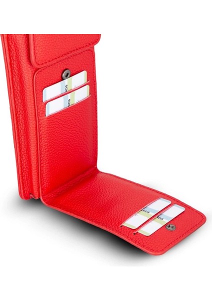 Avjin 6.9 Inch Uyumlu Deri Kılıf Cüzdan Askılı Erc2 Kırmızı fiyatları