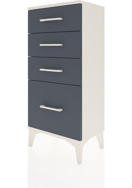 Arges Komodin 4 Çekmeceli 44X30X96 Aytaşı-Antrasit modelleri