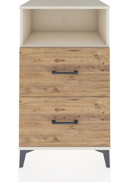 Hyperion Komodin Tek Raflı 2 Çekmeceli 60X44X106 Aytaşı-Çam
