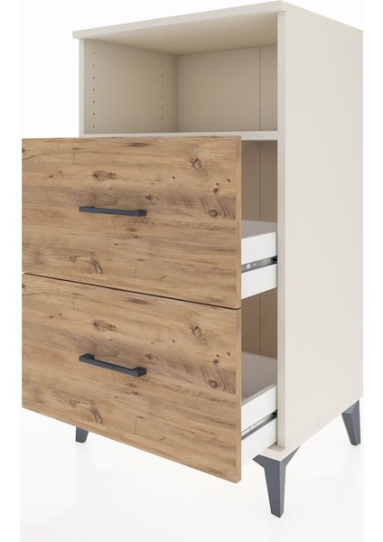 Hyperion Komodin Tek Raflı 2 Çekmeceli 60X44X106 Aytaşı-Çam fırsatları