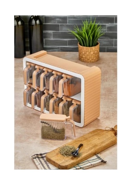 12'li Standlı Kaşıklı Baharatlık Seti fırsatları