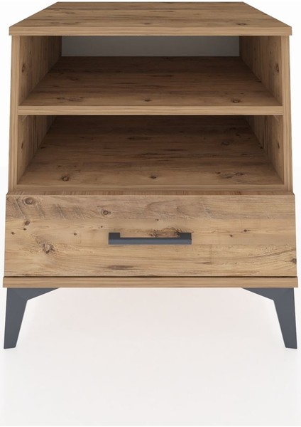 Kronos Komodin 2 Raflı Tek Çekmeceli 60X59X64 Çam-Çam fiyatları