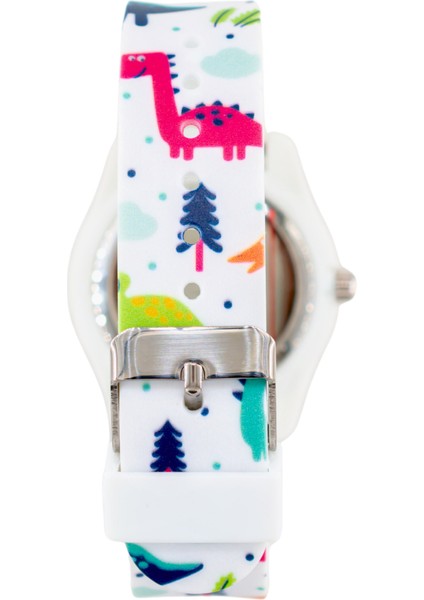 Sevimli Dinazor Figürlü Çocuk Saati Beyaz Renk Analog ST-304405 modelleri