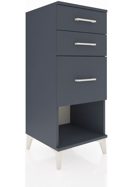 Hyperion Komodin 3 Çekmeceli 44X44X106 Antrasit-Antrasit fiyatları