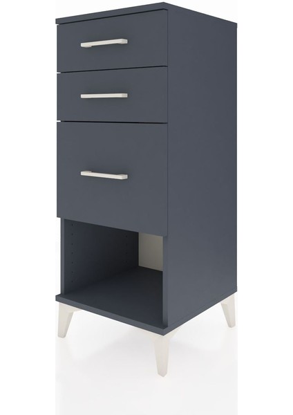 Hyperion Komodin 3 Çekmeceli 44X44X106 Antrasit-Antrasit modelleri