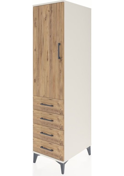 Kronos Dolap 2 Raflı 4 Çekmeceli Tek Kapaklı 44X59X182 Aytaşı-Çam modelleri