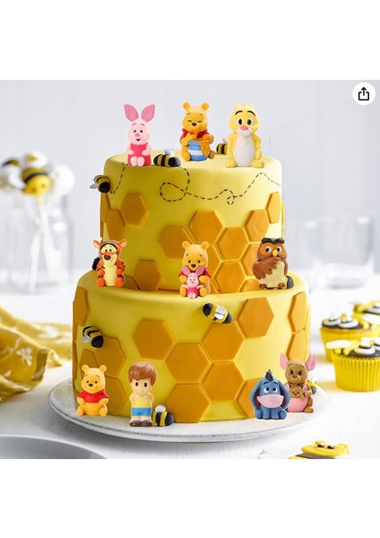 Winnie The Pooh 10LU Mini Figür Oyuncak – Ev & Ofis Dekoru, Pasta Süsü ve Hediyelik Set fırsatları