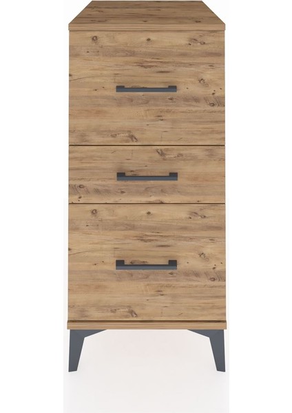 Kronos Komodin 3 Çekmeceli 44X59X96 Çam-Çam