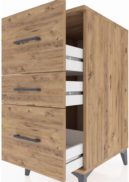 Kronos Komodin 3 Çekmeceli 44X59X96 Çam-Çam indirimleri