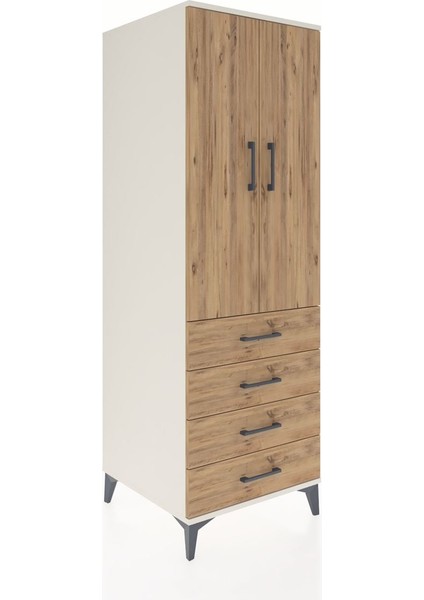 Kronos Dolap 2 Raflı 4 Çekmeceli 2 Kapaklı 60X59X182 Aytaşı-Çam fiyatları
