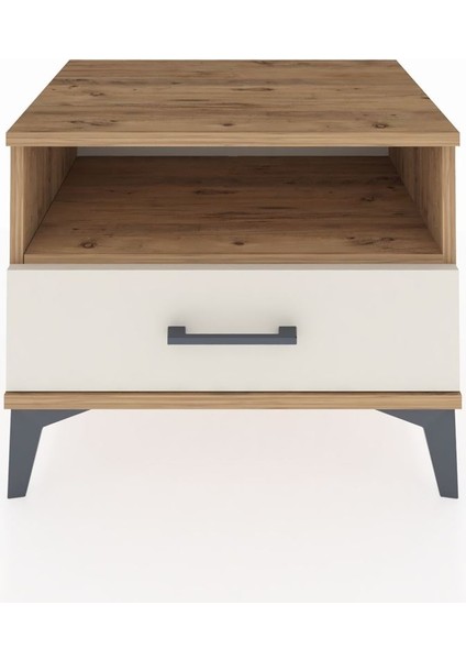 Hyperion Komodin Tek Raflı Tek Çekmeceli 60X44X48 Çam-Aytaşı