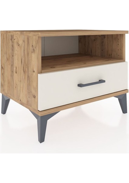 Hyperion Komodin Tek Raflı Tek Çekmeceli 60X44X48 Çam-Aytaşı fiyatları