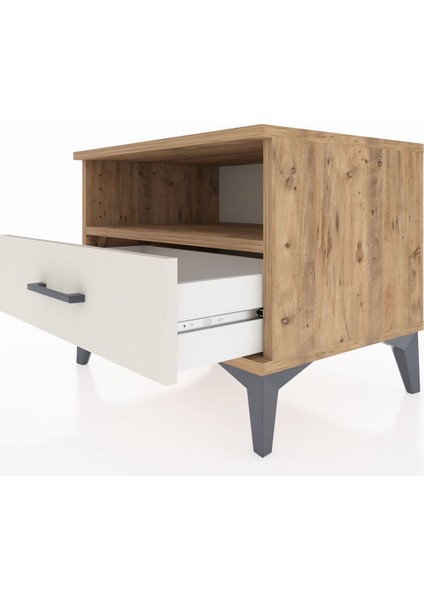 Hyperion Komodin Tek Raflı Tek Çekmeceli 60X44X48 Çam-Aytaşı indirimleri