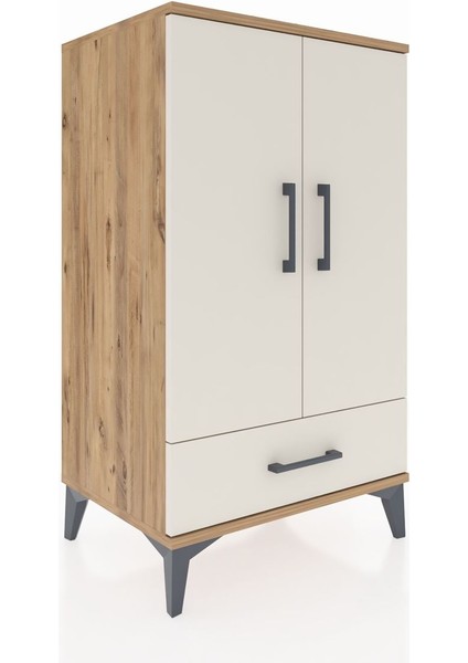 Hyperion Komodin 3 Raflı Tek Çekmeceli 2 Kapaklı 60X44X106 Çam-Aytaşı fiyatları