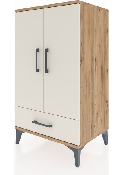 Hyperion Komodin 3 Raflı Tek Çekmeceli 2 Kapaklı 60X44X106 Çam-Aytaşı modelleri