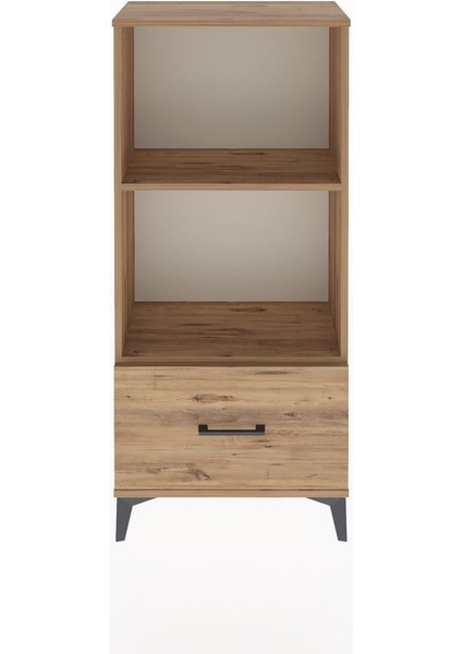 Arges Dolap Tek Raflı Tek Çekmeceli 60X30X134 Çam-Çam