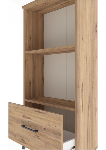 Arges Dolap Tek Raflı Tek Çekmeceli 60X30X134 Çam-Çam indirimleri
