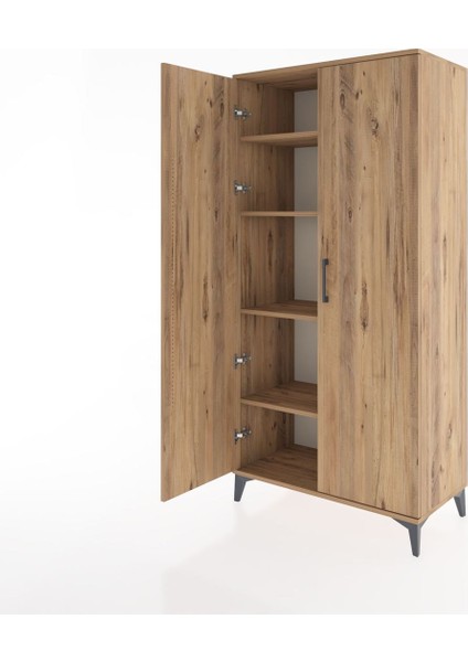 Hyperion Dolap 4 Raflı 2 Kapaklı 88X44X182 Çam-Çam fırsatları