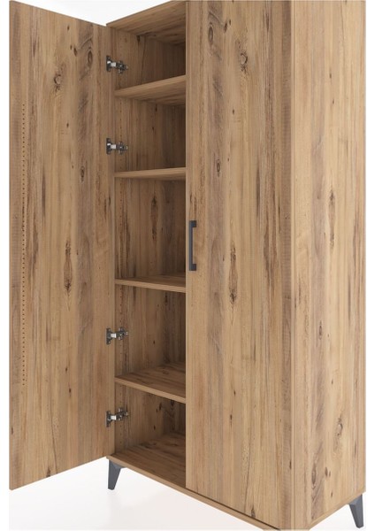 Hyperion Dolap 4 Raflı 2 Kapaklı 88X44X182 Çam-Çam indirimleri