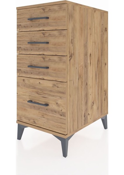 Kronos Komodin 4 Çekmeceli 44X59X96 Çam-Çam modelleri