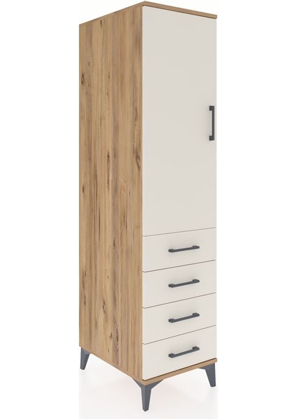 Kronos Dolap 2 Raflı 4 Çekmeceli Tek Kapaklı 44X59X182 Çam-Aytaşı fiyatları