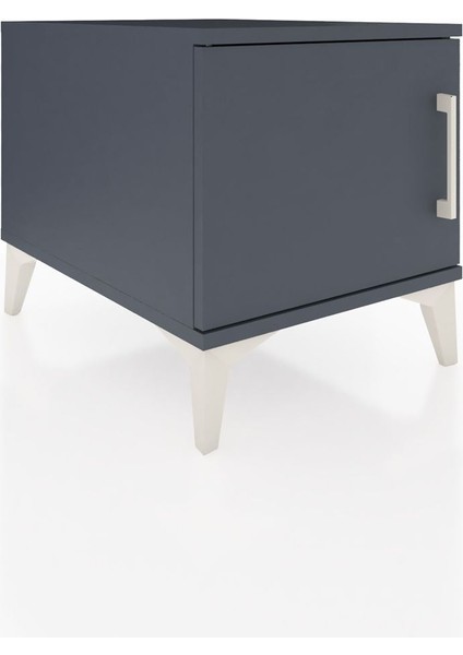 Kronos Komodin Tek Raflı Tek Kapaklı 44X59X48 Antrasit-Antrasit fiyatları