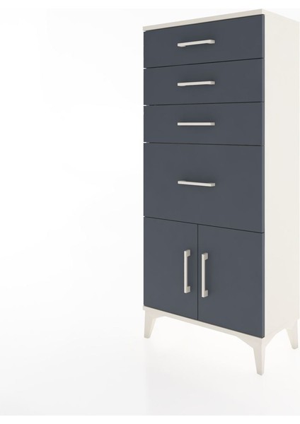 Hyperion Dolap 4 Çekmeceli 2 Kapaklı 60X44X134 Aytaşı-Antrasit modelleri