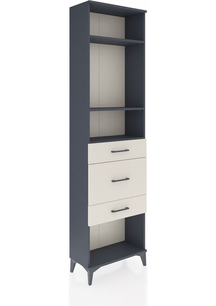 Arges Dolap 3 Raflı 3 Çekmeceli 60X30X221 Antrasit-Aytaşı fiyatları
