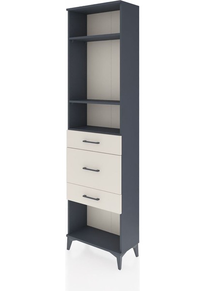 Arges Dolap 3 Raflı 3 Çekmeceli 60X30X221 Antrasit-Aytaşı modelleri