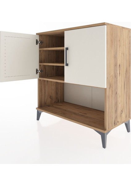 Hyperion Şifonyer 3 Raflı 2 Kapaklı 88X44X96 Çam-Aytaşı fırsatları