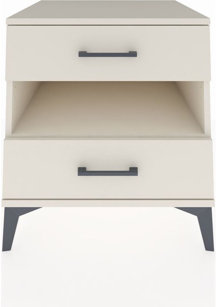 Kronos Komodin Tek Raflı 2 Çekmeceli 60X59X64 Aytaşı-Aytaşı