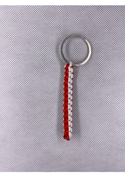 Kırmızı Beyaz Paracord Anahtarlık fiyatları