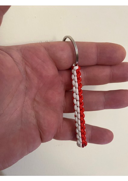 Kırmızı Beyaz Paracord Anahtarlık indirimleri