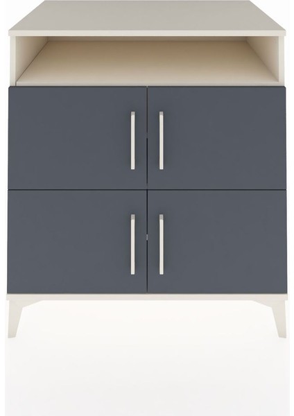 Kronos Şifonyer 4 Raflı 4 Kapaklı 88X59X96 Aytaşı-Antrasit