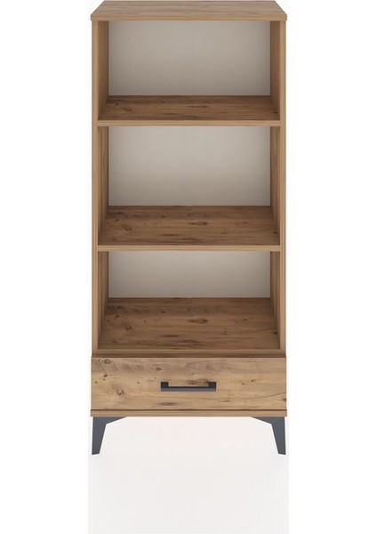Hyperion Dolap 3 Raflı Tek Çekmeceli 60X44X134 Çam-Çam