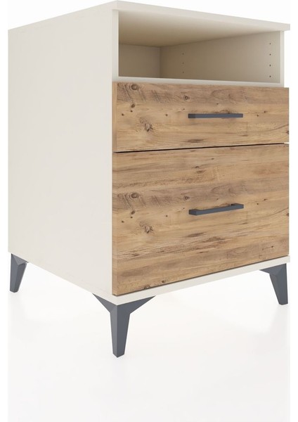 Kronos Komodin Tek Raflı 2 Çekmeceli 60X59X80 Aytaşı-Çam fiyatları