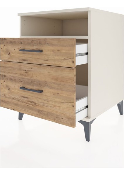 Kronos Komodin Tek Raflı 2 Çekmeceli 60X59X80 Aytaşı-Çam fırsatları
