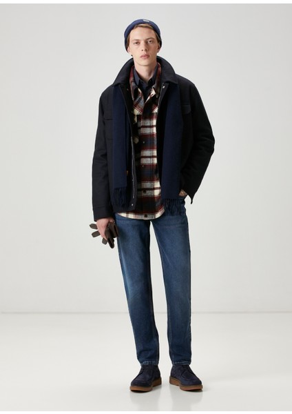 Mavi Yıkamalı Slim Fit Jean Pantolon