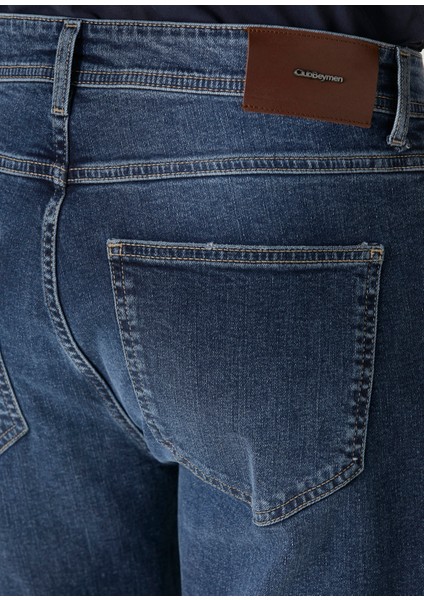 Mavi Yıkamalı Slim Fit Jean Pantolon