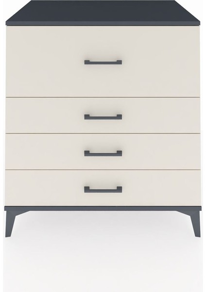 Kronos Şifonyer 4 Çekmeceli 88X59X96 Antrasit-Aytaşı