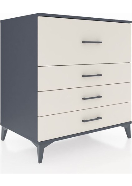 Kronos Şifonyer 4 Çekmeceli 88X59X96 Antrasit-Aytaşı fiyatları