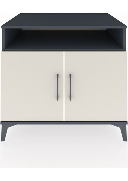 Kronos Şifonyer 2 Raflı 2 Kapaklı 88X59X80 Antrasit-Aytaşı