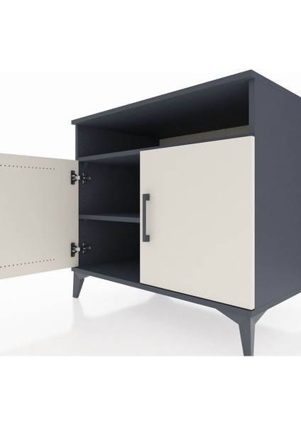 Kronos Şifonyer 2 Raflı 2 Kapaklı 88X59X80 Antrasit-Aytaşı indirimleri