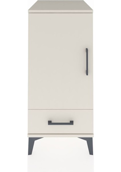 Kronos Komodin 3 Raflı Tek Çekmeceli Tek Kapaklı 44X59X96 Aytaşı-Aytaşı