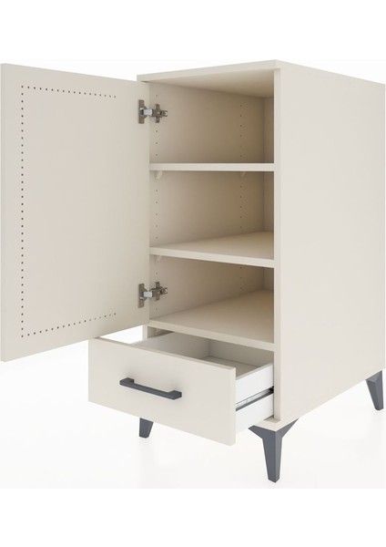 Kronos Komodin 3 Raflı Tek Çekmeceli Tek Kapaklı 44X59X96 Aytaşı-Aytaşı fırsatları