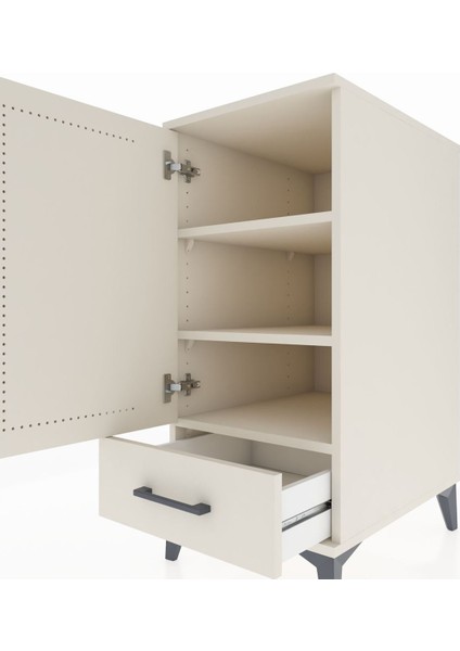 Kronos Komodin 3 Raflı Tek Çekmeceli Tek Kapaklı 44X59X96 Aytaşı-Aytaşı indirimleri