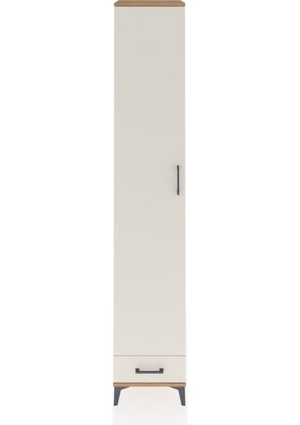 Hyperion Dolap 6 Raflı Tek Çekmeceli Tek Kapaklı 44X44X243 Çam-Aytaşı